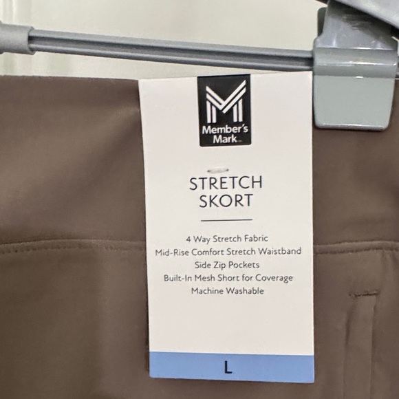 Taupe Stretch Skort - Picture 2 of 8